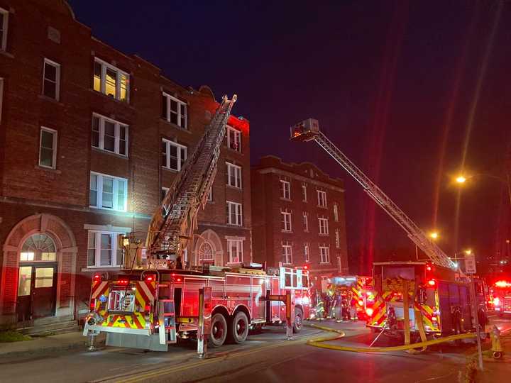 A fire displaced five at 34 Belmont Ave. in Springfield.