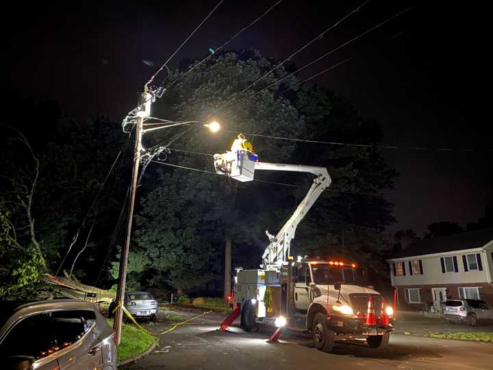 Eversource crews working to make repairs overnight.