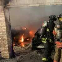 Vehicles Destroyed In Englewood Cliffs Fire