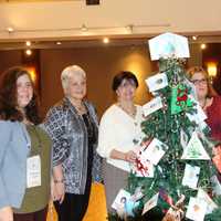 <p>Members from the Adler Aphasia Center with their 501(c) tree.</p>