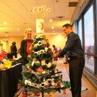 <p>Staff members had fun decorating trees.</p>