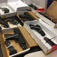 <p>Guns seized during the operation.</p>