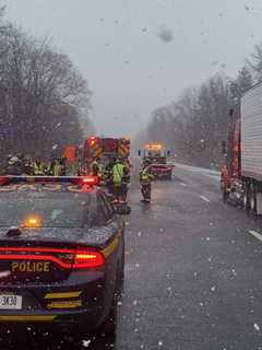 I-684 Crash Sends Vehicle Into Woods