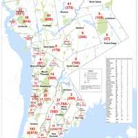 <p>The number of active COVID-19 cases in Westchester, by municipality.</p>