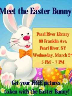 Take A Picture With The Easter Bunny At Pearl River Public Library