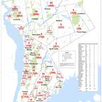 <p>The latest COVID-19 map of Westchester County.</p>