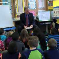 <p>County Executive Ed Day read before Jamie Noto&#x27;s second-grade class at Stony Point Elementary School as part of Rockland County&#x27;s 32nd Annual Read-In event.</p>