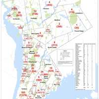 <p>The latest breakdown of COVID-19 cases in Westchester as of Monday, Aug. 3.</p>