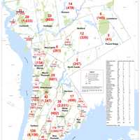 <p>The breakdown of COVID-19 cases in Westchester as of Monday, Oct. 19.</p>