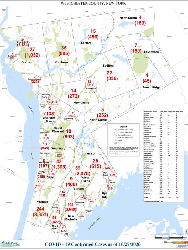 COVID-19: Here Is Latest Breakdown Of New Cases In Westchester By Municipality