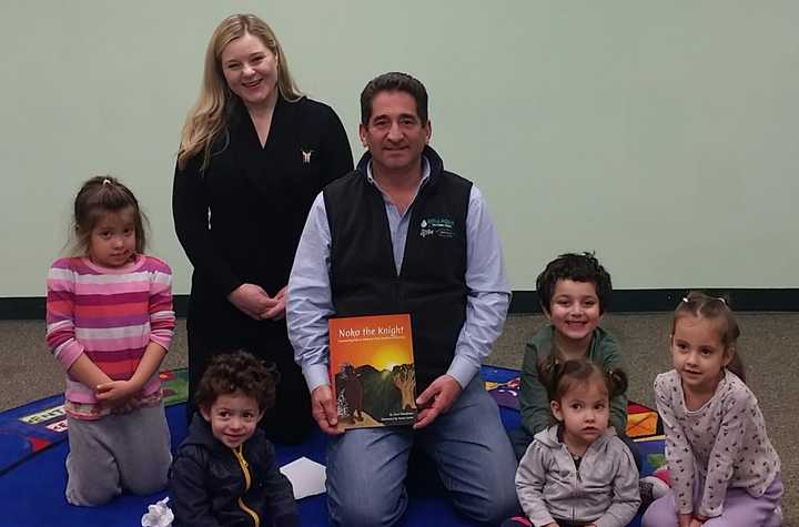 Councilman Joel Brizzi recently attended an author reading by Eleni Theodorou.