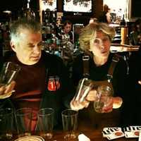 <p>Emma Thompson and Ben Stiller at Rhodes Tavern</p>