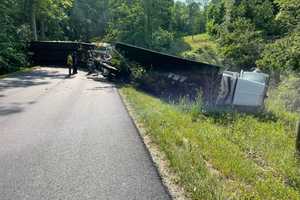 Semi-Truck Rollover Shuts Down Stafford Road