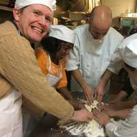 <p>STAR, Inc. clients with Chef Pasquale De Martino making dough.</p>