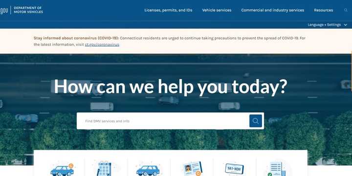 The new Connecticut DMV website makes it more accessible to users.