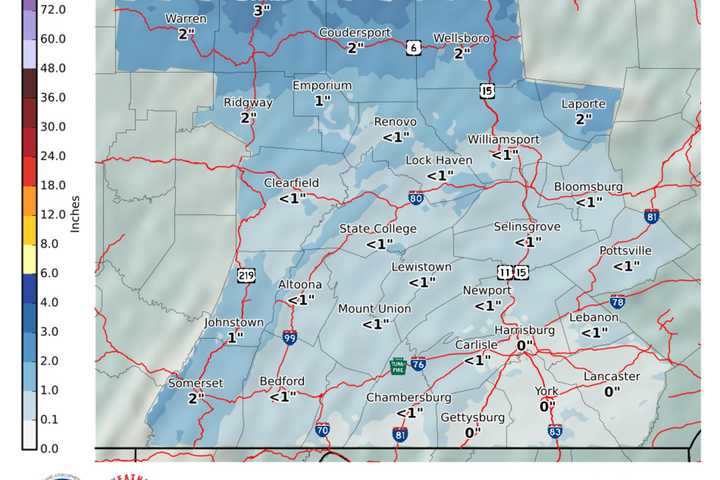 National Weather Service Forecasts Snow This Week In PA