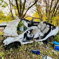 <p>The scene of the crash in Montgomery County.
  
</p>