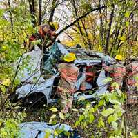 <p>The scene of the crash in Montgomery County.
  
</p>