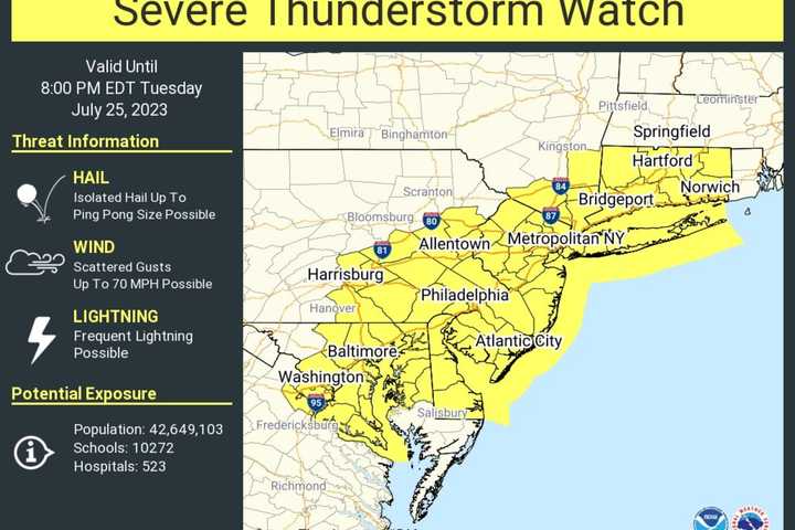 Severe Thunderstorm Watch In Effect For Orange County