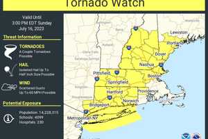 Tornado Watch Issued For Berkshire County, With 60 MPH Wind Gusts, Hail Also Possible