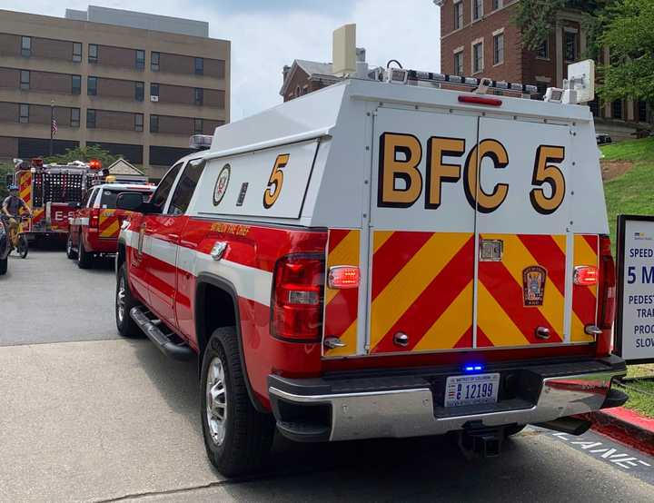 The scene at Georgetown Hospital.