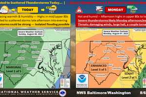 Damaging Winds, Hail, Tornadoes Possible From Storms Heading To DMV Region