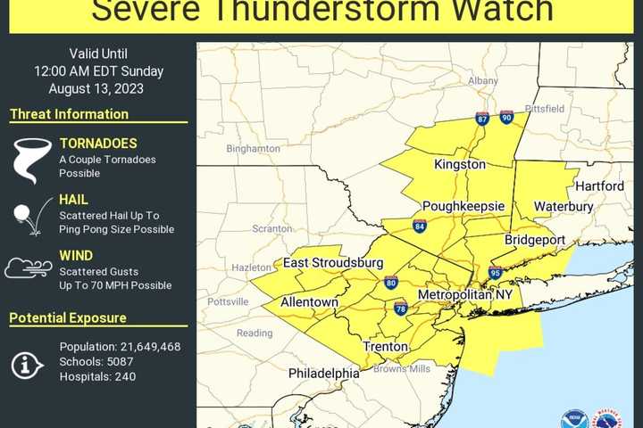 Severe Thunderstorm Watch Now In Effect For Ulster County