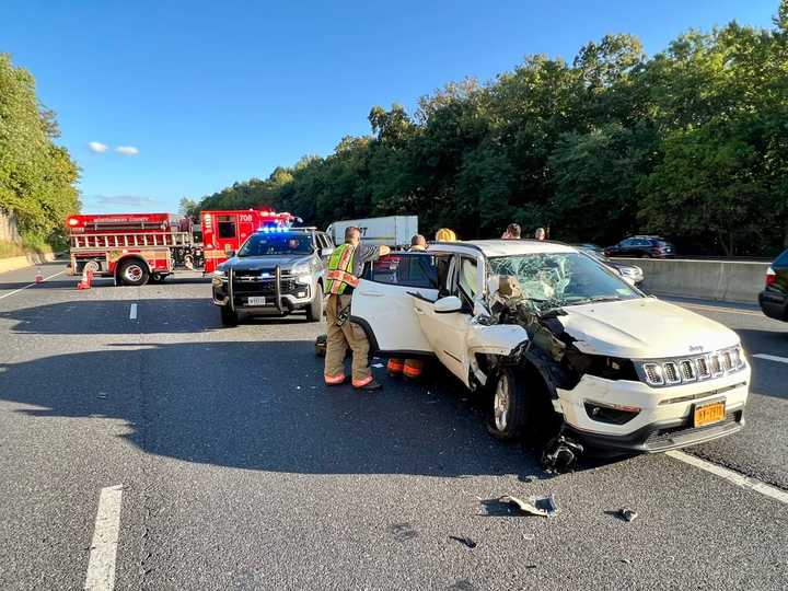 The scene of the Montgomery County crash.