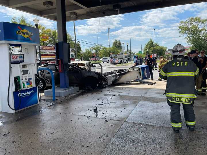 The scene of the crash in Prince George&#x27;s County.