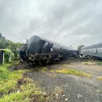 <p>The scene of the train derailment.</p>