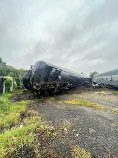 CSX Train Derailment Causes Road Closures In Maryland (PHOTOS)