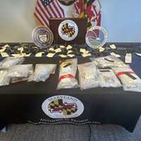 <p>The results of the drug and weapons bust.</p>