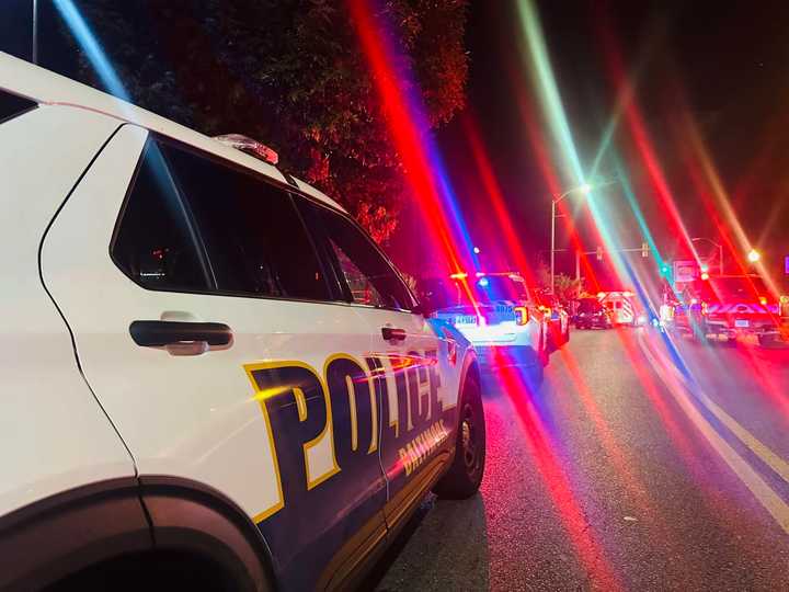 Baltimore Police at the scene of a shooting.