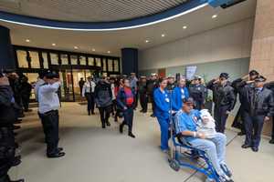 Dozens Turn Up To Give Shot Philadelphia Officer Raul Ortiz Hospital Sendoff