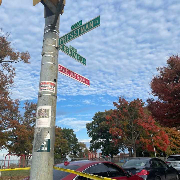 The scene of the Baltimore shooting.