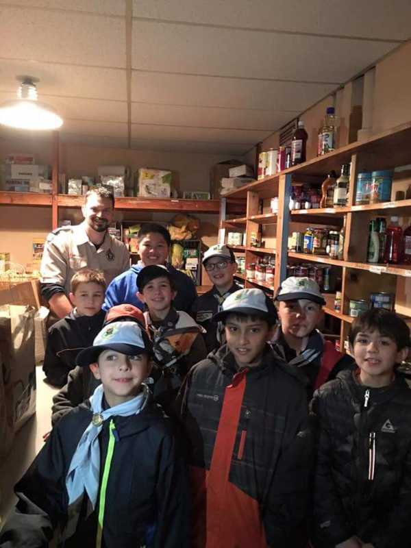 Fair Lawn Cub Scouts Donate 130 Pounds Of Food To Local Pantry