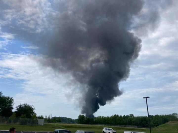 Scrap yard fire along route 30 in Adams County.