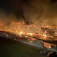 <p>Massive commercial barn fire.</p>