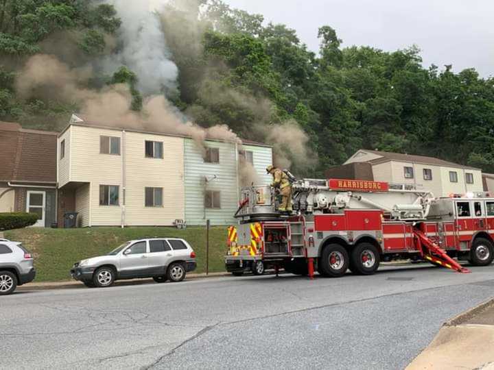 The scene of the fire in Steelton