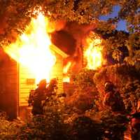 <p>Fire raced through the Summit Street home in Ridgefield Park.</p>