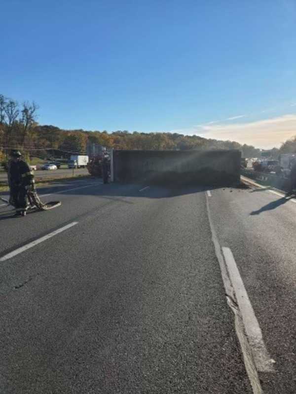 Truck Driver Charged With DWI After Overturning On I-287