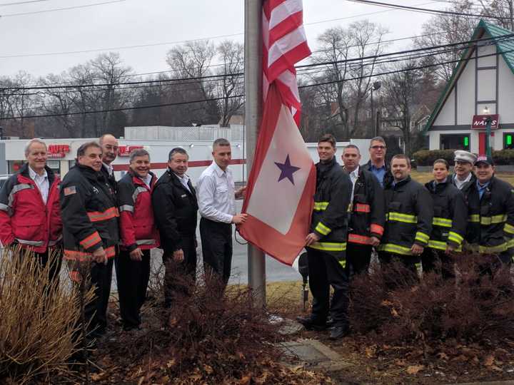 Westport firefighter James “Doc” Branson returned after a deployment of more than one year in Jordan with the U.S. Marines.