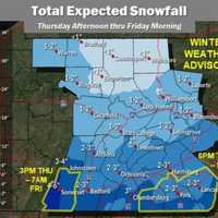 Snowfall Projections Released For This Week's Storm In Pennsylvania