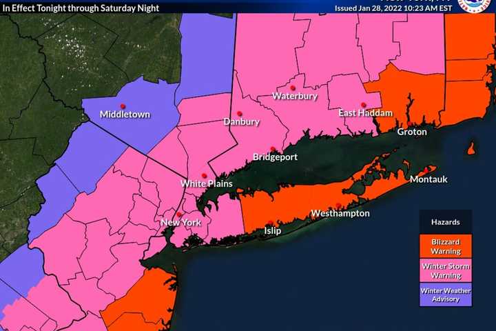 Nor'easter: Travel Ban To Take Effect; Blizzard Warning Issued For Part Of State