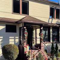 <p>The gas-fed fire ravaged the Belmont Avenue home in North Haledon.</p>