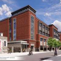 <p>A rendering of the Justice Sonia Sotomayor Community School in Yonkers</p>