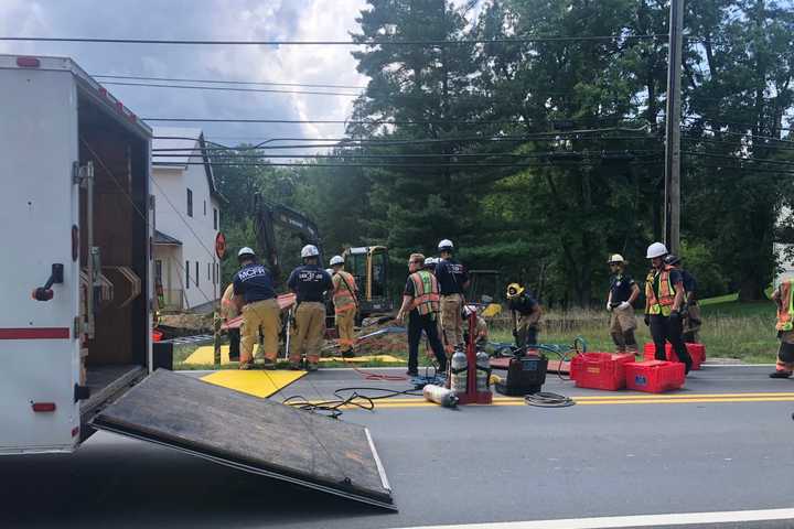 Worker Trapped In Rockville Trench Rescued, Airlifted To Hospital