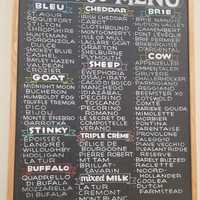 <p>The shop's cheese menu.</p>