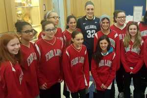 Fair Lawn Basketball Players Meet Former Travel Team Star