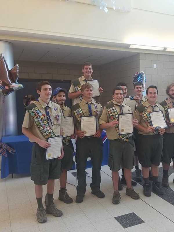 10 Boys Earn Rank Of Eagle Scout In New Fairfield